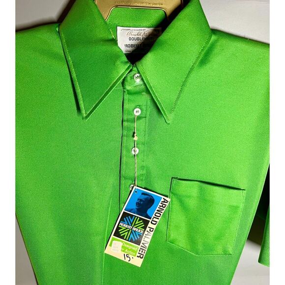 Vintage Arnold Palmer Robert Bruce Mens Large Polo Shirt Green NWT Golf - Picture 3 of 14